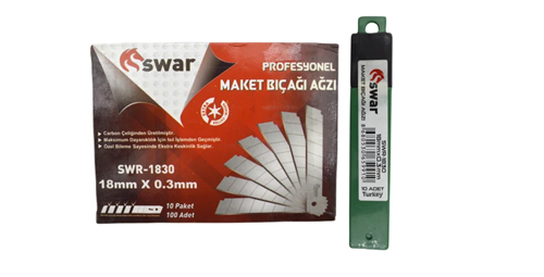 SWAR MAKET BIÇAĞI YEDEĞİ 18MMX0,5 MM 10 ADET